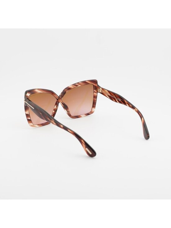 Tom Ford Fiore FT1195 54F Sunglasses Red Havana Cat Eye Frame, Brown Lenses main image 10